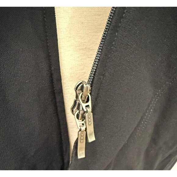 Eileen Fisher System Crepe Knit Mandarin Collar Two-Way Zipper Longline Jacket M - Picture 5 of 10